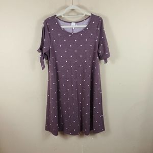 Kaileigh Purple Polka Dot Dress